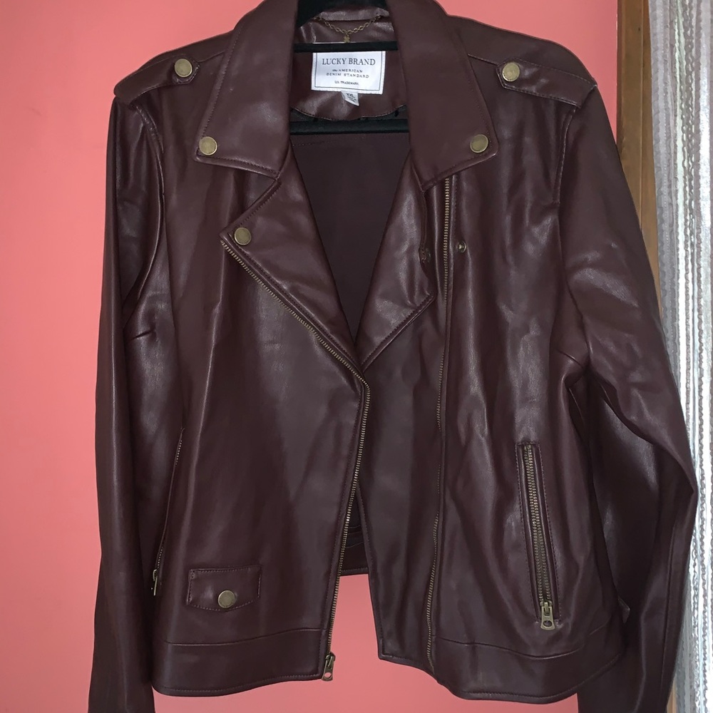 VINTAGE Lucky Brand Pleather Jacket